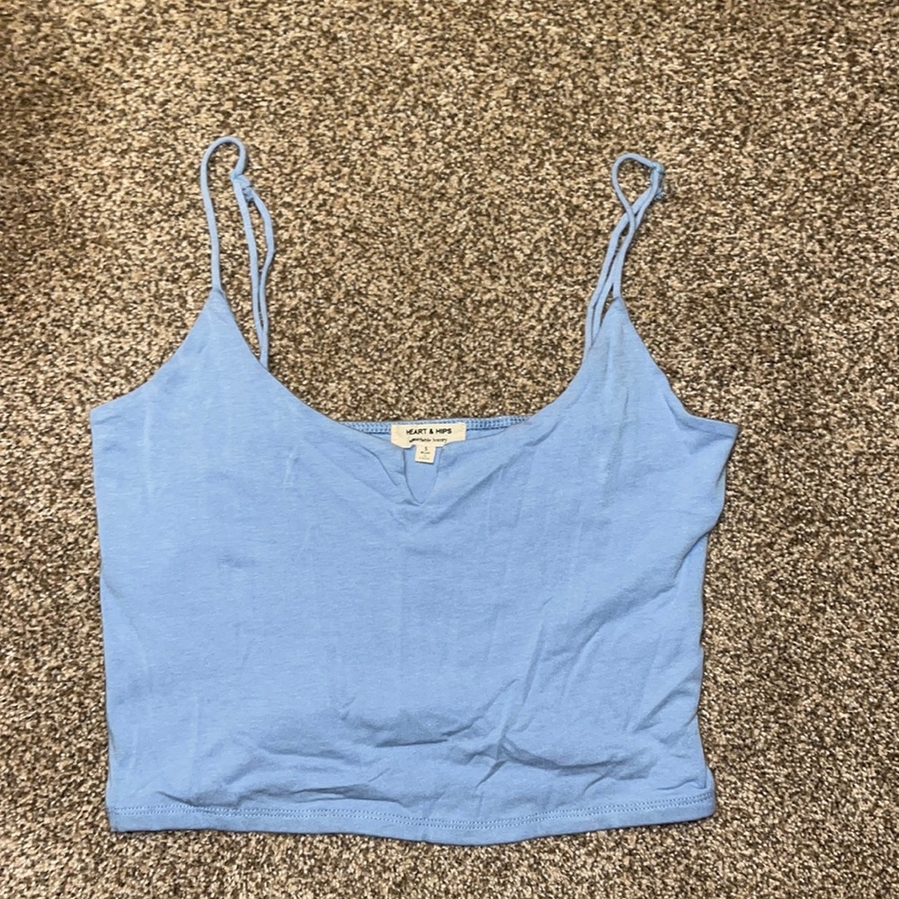 Blue crop top